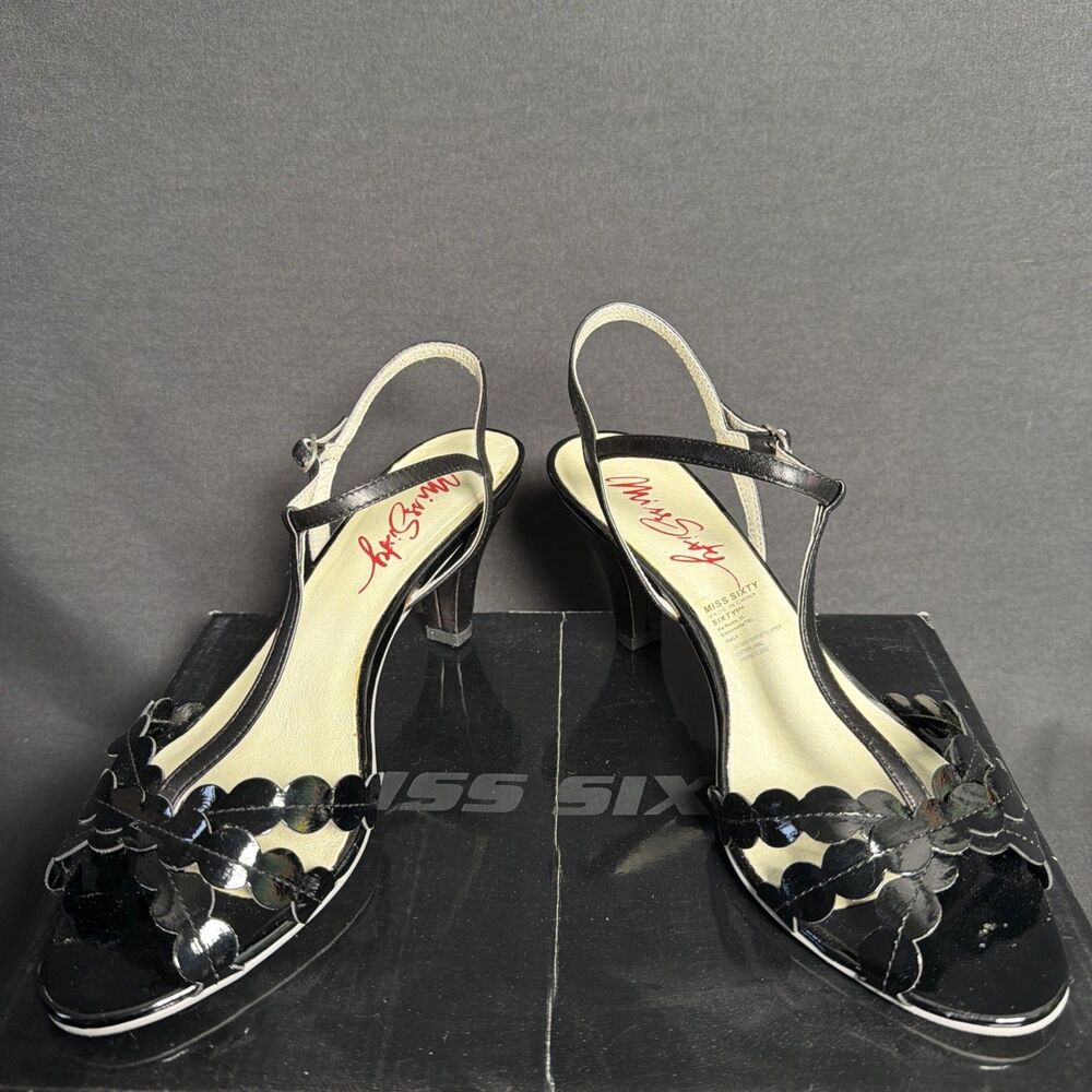 MISS SIXTY Klara Italian designer brand, genuine leather sandals - Sz 38 /US 7.5